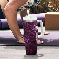 Matariki New Zealand Maori Koru Art Tattoo Tumbler With Handle New Year Galaxy Pink Sky Style LT03 - Polynesian Pride