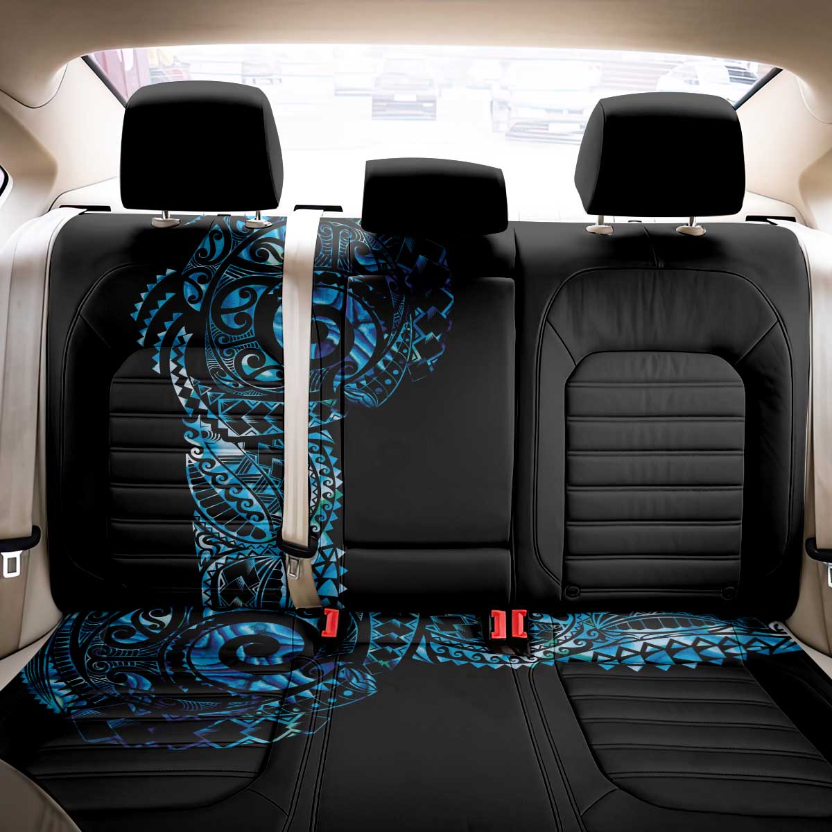 New Zealand Maori Koru Art Traditional Tattoo Back Car Seat Cover Paua Shell LT03 - Polynesian Pride