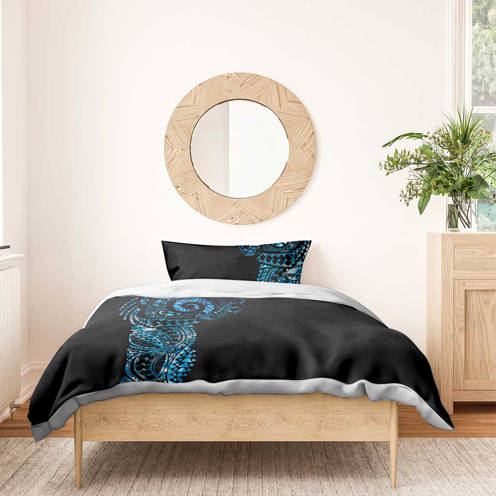 New Zealand Maori Koru Art Traditional Tattoo Bedding Set Paua Shell