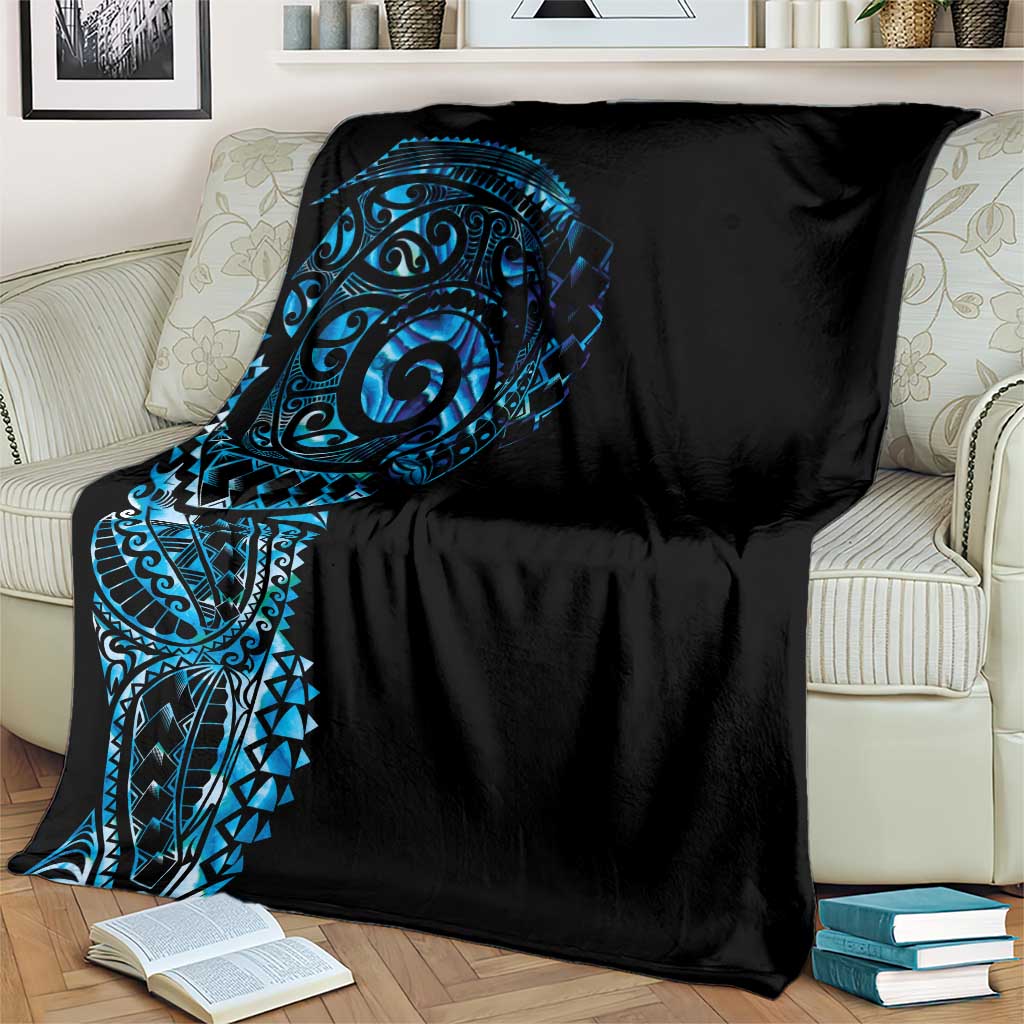 New Zealand Maori Koru Art Traditional Tattoo Blanket Paua Shell