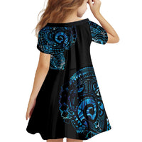 New Zealand Maori Koru Art Traditional Tattoo Family Matching Long Sleeve Bodycon Dress and Hawaiian Shirt Paua Shell LT03 - Polynesian Pride