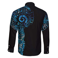 New Zealand Maori Koru Art Traditional Tattoo Family Matching Tank Maxi Dress and Hawaiian Shirt Paua Shell LT03 - Polynesian Pride