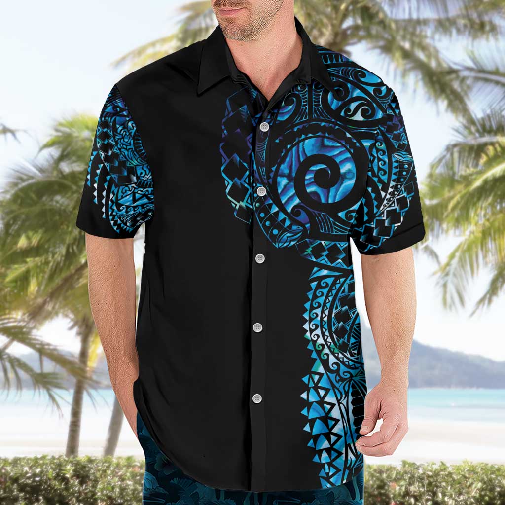 New Zealand Maori Koru Art Traditional Tattoo Hawaiian Shirt Paua Shell LT03 - Polynesian Pride