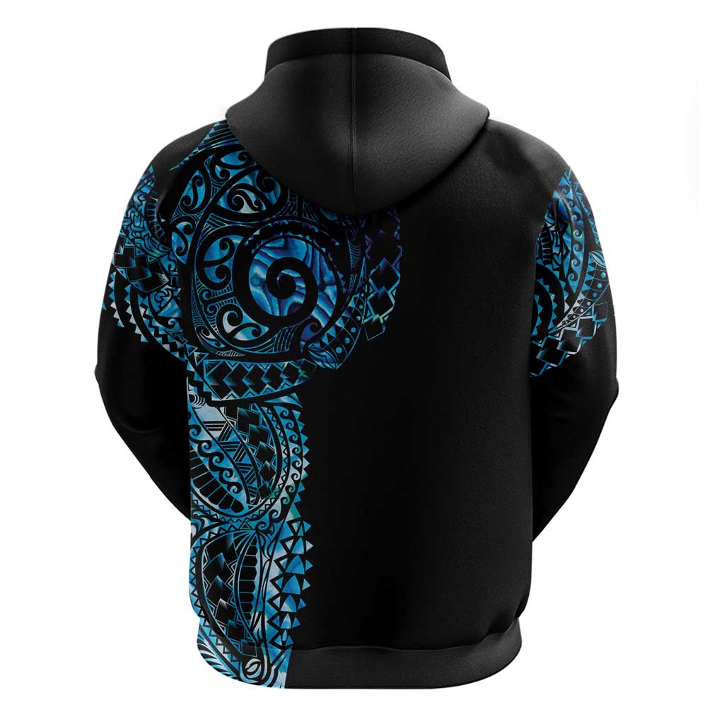 New Zealand Maori Koru Art Traditional Tattoo Hoodie Paua Shell LT03 - Polynesian Pride