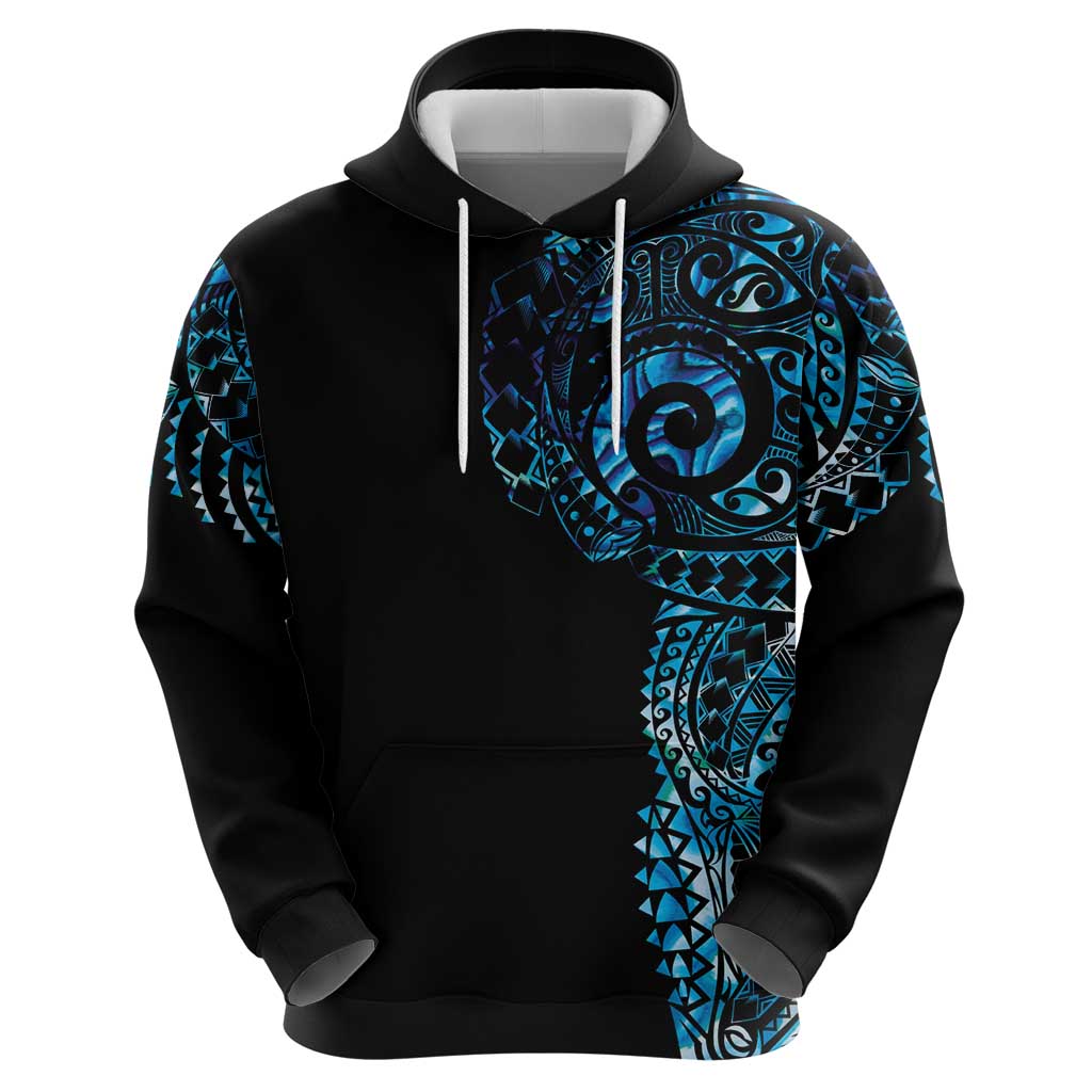 New Zealand Maori Koru Art Traditional Tattoo Hoodie Paua Shell LT03 - Polynesian Pride