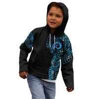 New Zealand Maori Koru Art Traditional Tattoo Kid Hoodie Paua Shell LT03 - Polynesian Pride