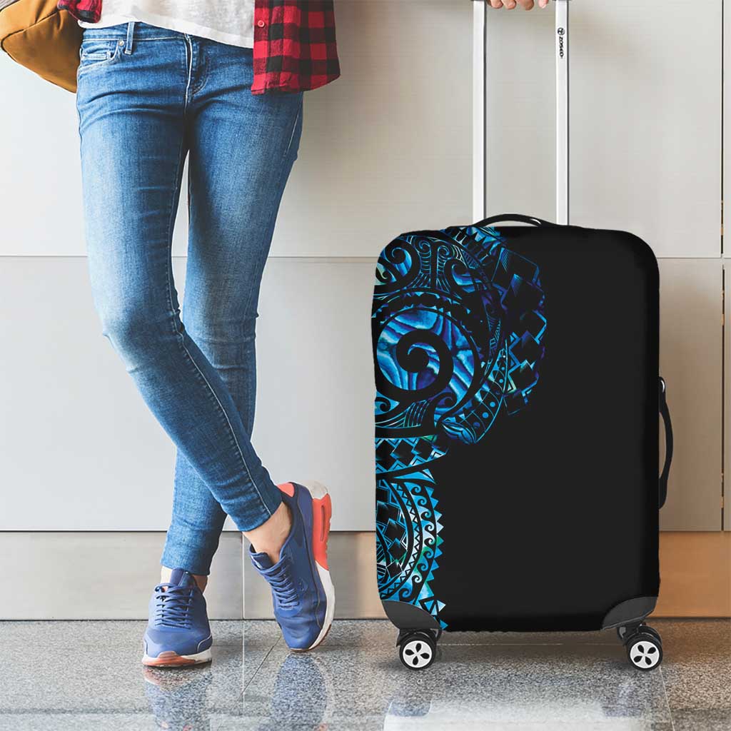 New Zealand Maori Koru Art Traditional Tattoo Luggage Cover Paua Shell LT03 - Polynesian Pride