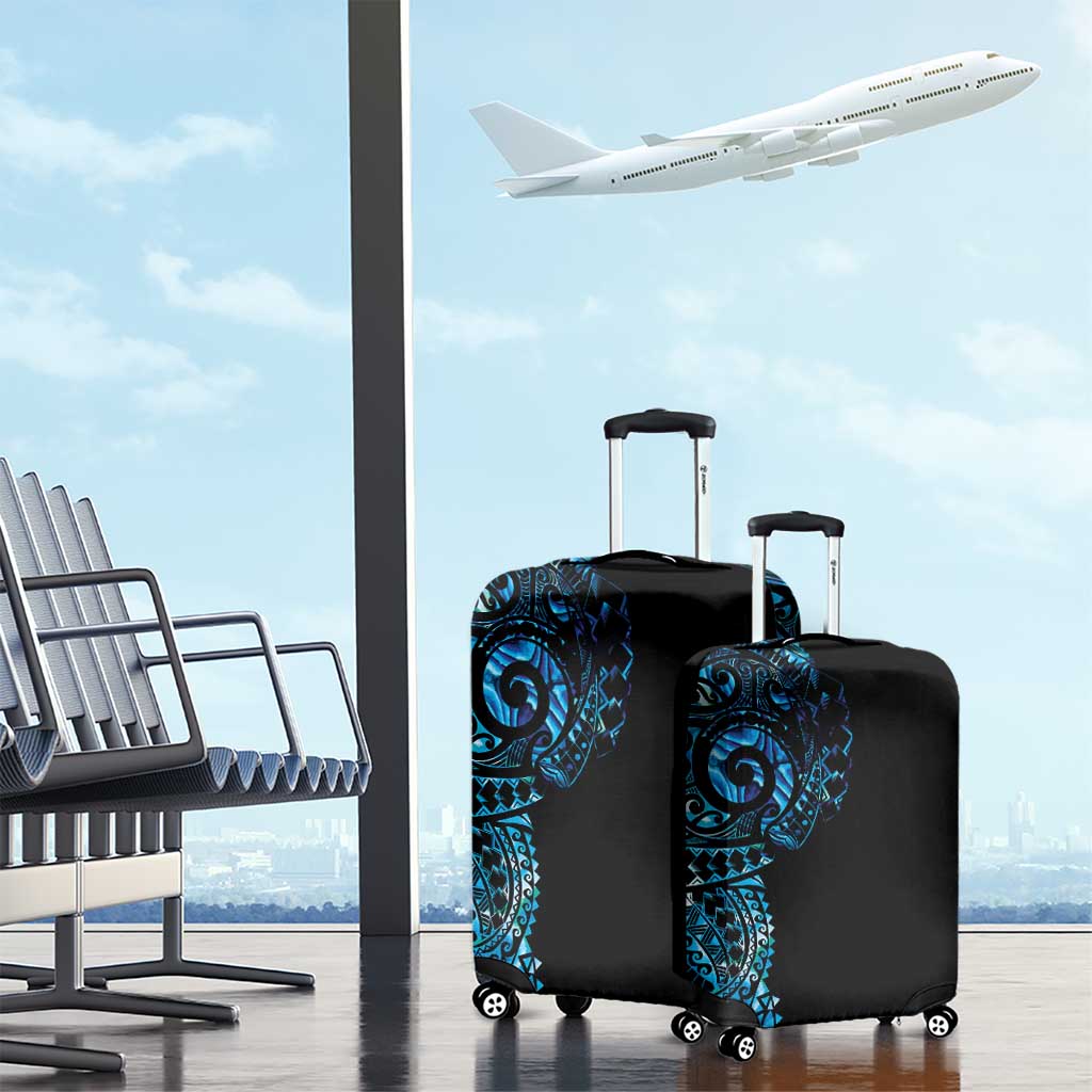 New Zealand Maori Koru Art Traditional Tattoo Luggage Cover Paua Shell LT03 - Polynesian Pride