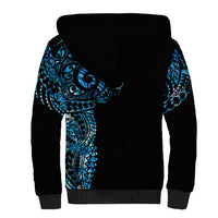 New Zealand Maori Koru Art Traditional Tattoo Sherpa Hoodie Paua Shell LT03 - Polynesian Pride
