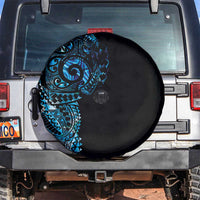 New Zealand Maori Koru Art Traditional Tattoo Spare Tire Cover Paua Shell LT03 Black - Polynesian Pride