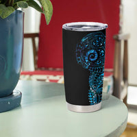 New Zealand Maori Koru Art Traditional Tattoo Tumbler Cup Paua Shell LT03 - Polynesian Pride