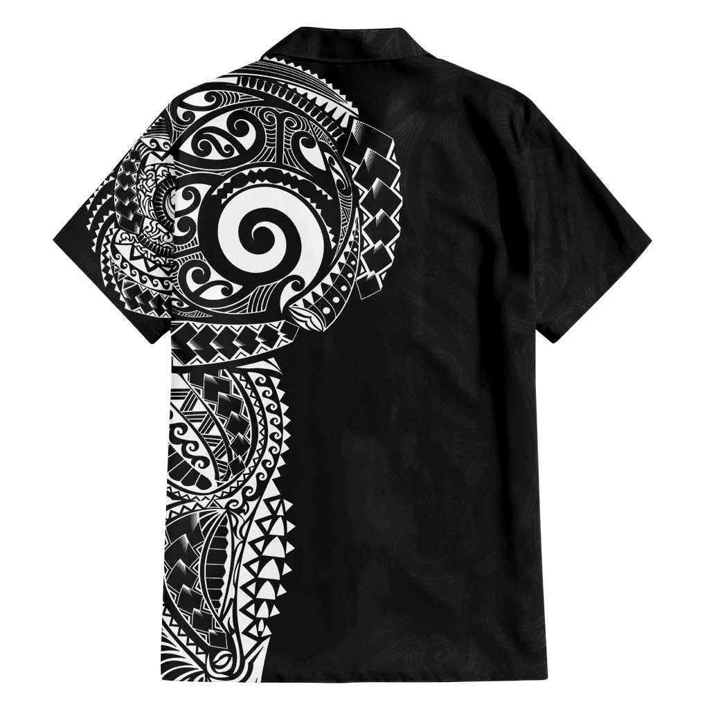 New Zealand Maori Koru Art Traditional Tattoo Family Matching Puletasi and Hawaiian Shirt Simple Style LT03 - Polynesian Pride