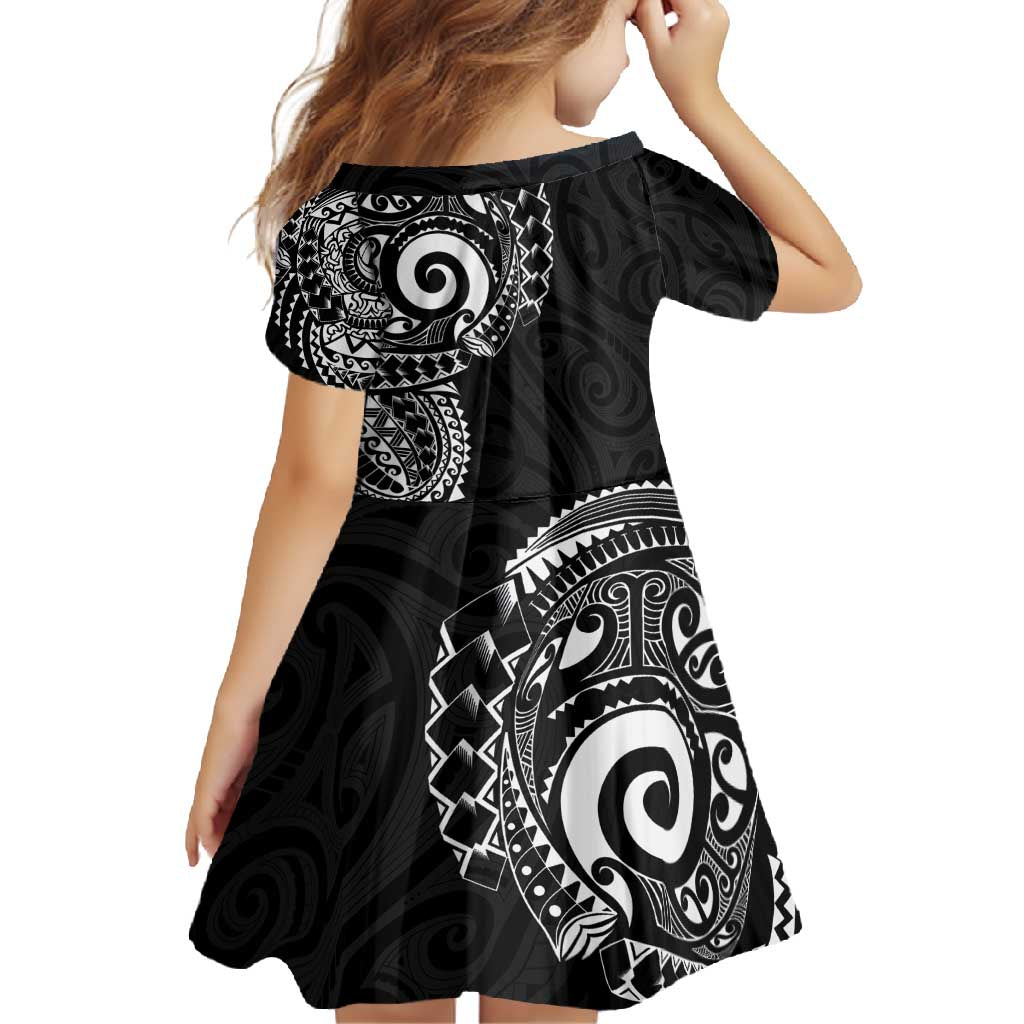 New Zealand Maori Koru Art Traditional Tattoo Family Matching Summer Maxi Dress and Hawaiian Shirt Simple Style LT03 - Polynesian Pride