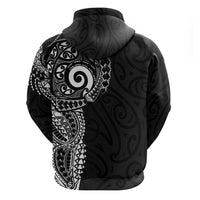 New Zealand Maori Koru Art Traditional Tattoo Hoodie Simple Style LT03 - Polynesian Pride