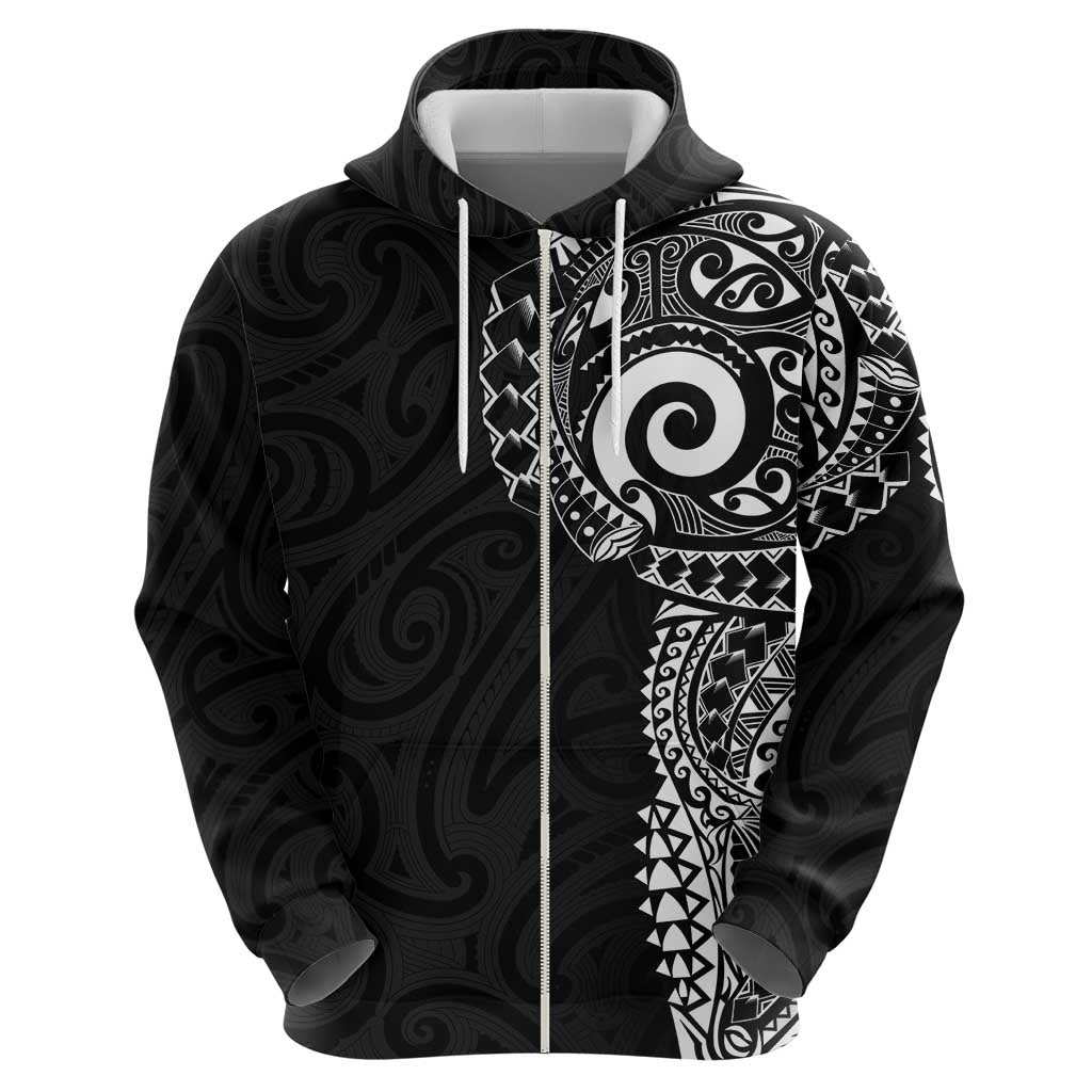 New Zealand Maori Koru Art Traditional Tattoo Hoodie Simple Style LT03 - Polynesian Pride