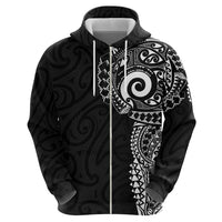 New Zealand Maori Koru Art Traditional Tattoo Hoodie Simple Style LT03 - Polynesian Pride