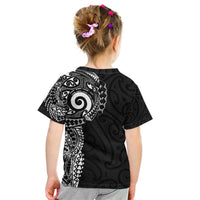 New Zealand Maori Koru Art Traditional Tattoo Kid T Shirt Simple Style LT03 - Polynesian Pride