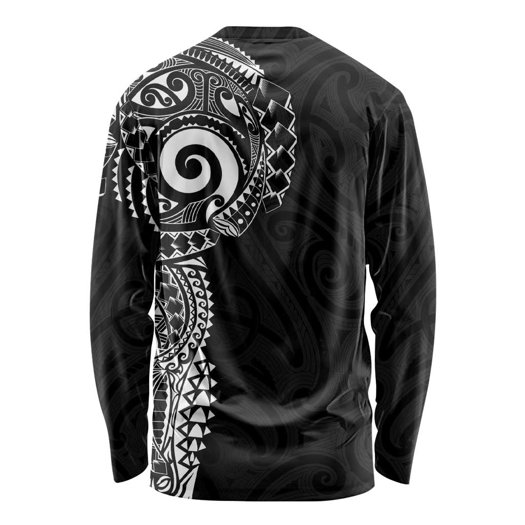 New Zealand Maori Koru Art Traditional Tattoo Long Sleeve Shirt Simple Style LT03 - Polynesian Pride