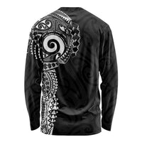 New Zealand Maori Koru Art Traditional Tattoo Long Sleeve Shirt Simple Style LT03 - Polynesian Pride
