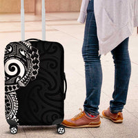 New Zealand Maori Koru Art Traditional Tattoo Luggage Cover Simple Style LT03 Black - Polynesian Pride