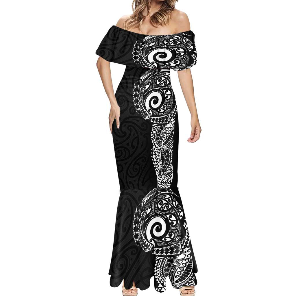 New Zealand Maori Koru Art Traditional Tattoo Mermaid Dress Simple Style LT03 - Polynesian Pride