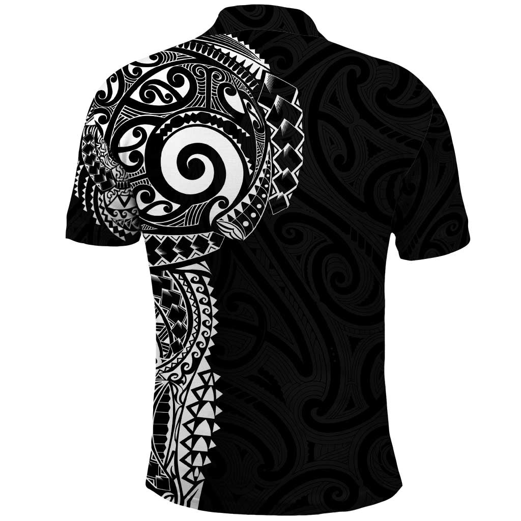 New Zealand Maori Koru Art Traditional Tattoo Polo Shirt Simple Style LT03 - Polynesian Pride