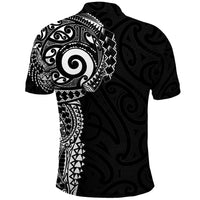 New Zealand Maori Koru Art Traditional Tattoo Polo Shirt Simple Style LT03 - Polynesian Pride
