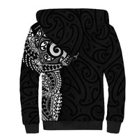 New Zealand Maori Koru Art Traditional Tattoo Sherpa Hoodie Simple Style LT03 - Polynesian Pride
