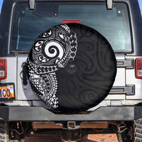 New Zealand Maori Koru Art Traditional Tattoo Spare Tire Cover Simple Style LT03 Black - Polynesian Pride