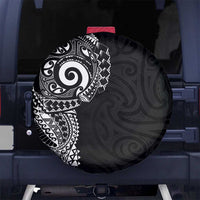New Zealand Maori Koru Art Traditional Tattoo Spare Tire Cover Simple Style LT03 No hole Black - Polynesian Pride