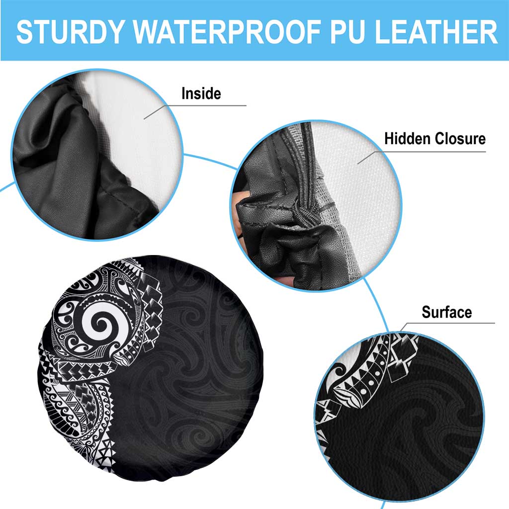 New Zealand Maori Koru Art Traditional Tattoo Spare Tire Cover Simple Style LT03 - Polynesian Pride