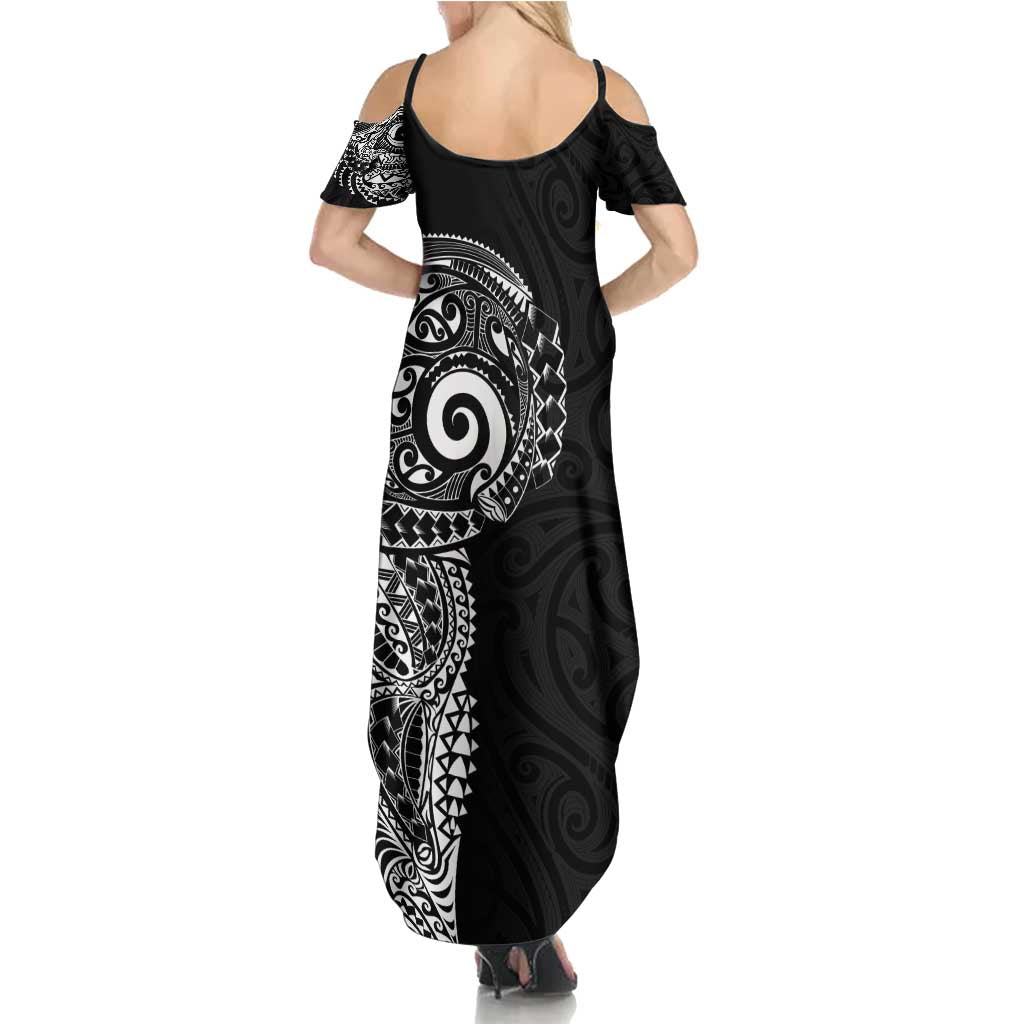 New Zealand Maori Koru Art Traditional Tattoo Summer Maxi Dress Simple Style LT03 - Polynesian Pride