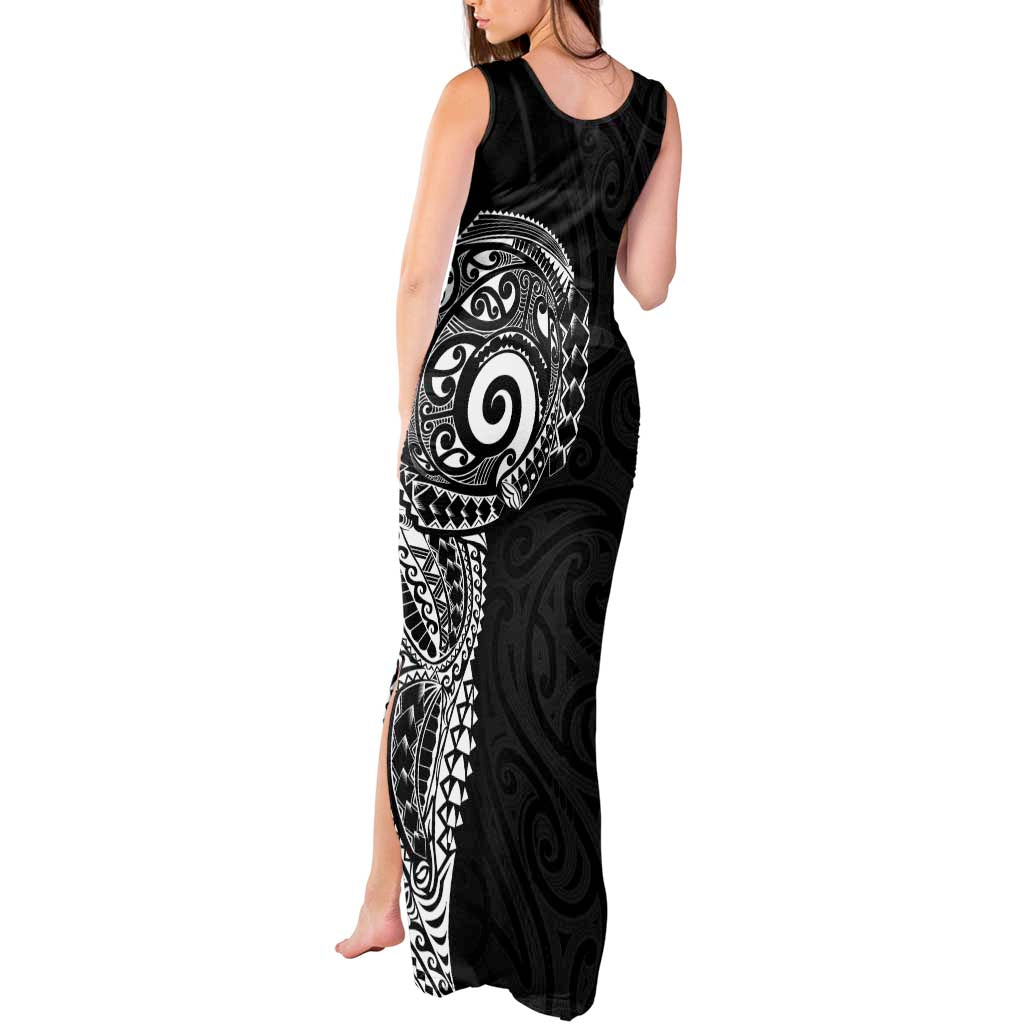 New Zealand Maori Koru Art Traditional Tattoo Tank Maxi Dress Simple Style LT03 - Polynesian Pride