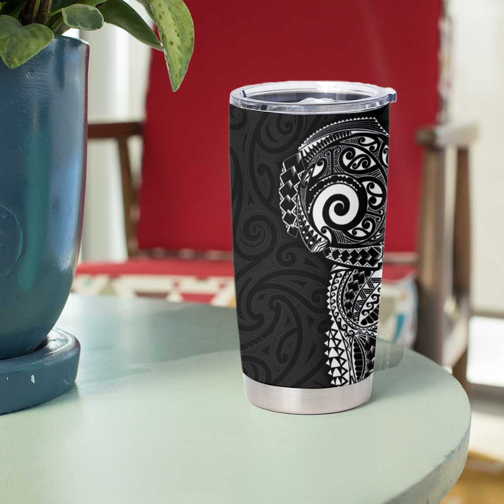 New Zealand Maori Koru Art Traditional Tattoo Tumbler Cup Simple Style LT03 - Polynesian Pride