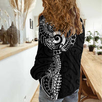 New Zealand Maori Koru Art Traditional Tattoo Women Casual Shirt Simple Style