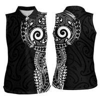 New Zealand Maori Koru Art Traditional Tattoo Women Sleeveless Polo Shirt Simple Style LT03 - Polynesian Pride