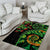 New Zealand Koru Plants and Pohutukawa Area Rug Maori Tattoo Pattern