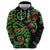 New Zealand Koru Plants and Pohutukawa Hoodie Maori Tattoo Pattern