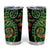 New Zealand Koru Plants and Pohutukawa Tumbler Cup Maori Tattoo Pattern