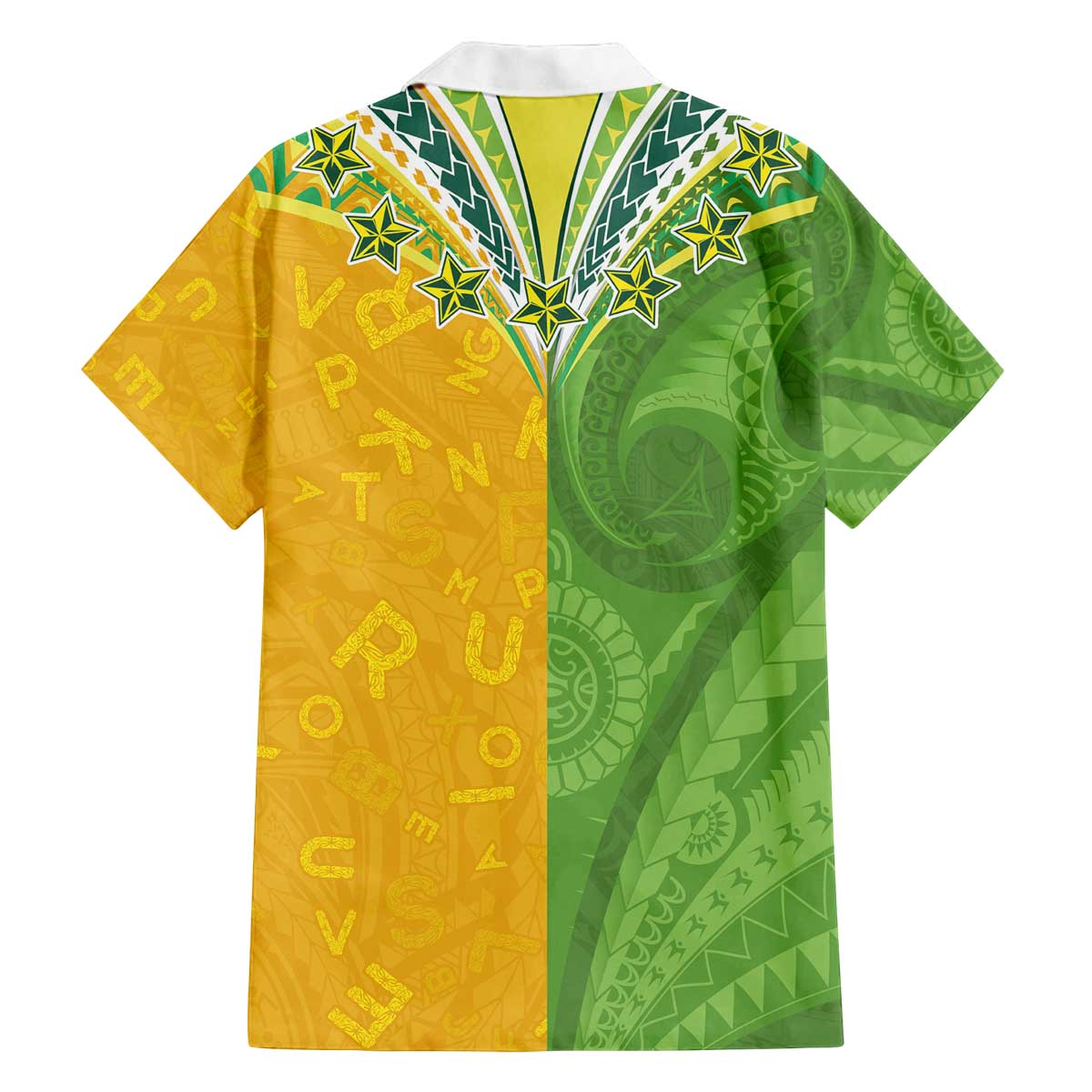Cook Islands Language Week Family Matching Off The Shoulder Long Sleeve Dress and Hawaiian Shirt Tatau Pattern and Rarotongan Alphabet LT03 - Polynesian Pride