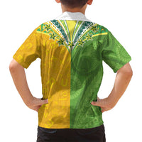Cook Islands Language Week Family Matching Summer Maxi Dress and Hawaiian Shirt Tatau Pattern and Rarotongan Alphabet LT03 - Polynesian Pride