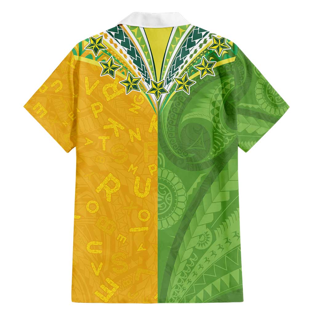Cook Islands Language Week Family Matching Summer Maxi Dress and Hawaiian Shirt Tatau Pattern and Rarotongan Alphabet LT03 - Polynesian Pride
