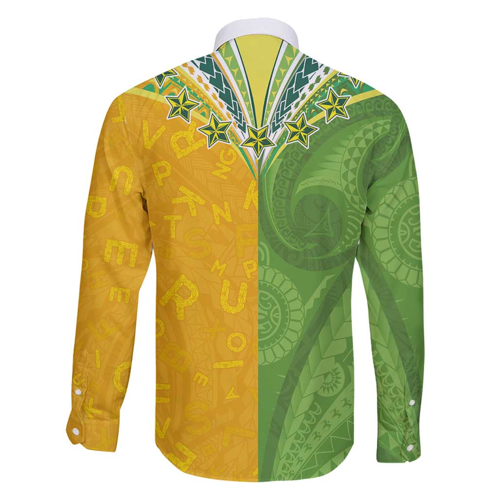 Cook Islands Language Week Family Matching Summer Maxi Dress and Hawaiian Shirt Tatau Pattern and Rarotongan Alphabet LT03 - Polynesian Pride
