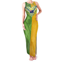 Cook Islands Language Week Family Matching Tank Maxi Dress and Hawaiian Shirt Tatau Pattern and Rarotongan Alphabet LT03 Mom's Dress Green - Polynesian Pride