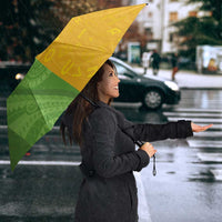Cook Islands Language Week Umbrella Tatau Pattern and Rarotongan Alphabet - Polynesian Pride
