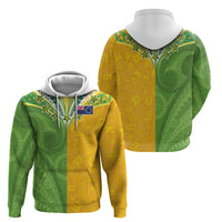 Cook Islands Language Week Zip Hoodie Tatau Pattern and Rarotongan Alphabet - Polynesian Pride