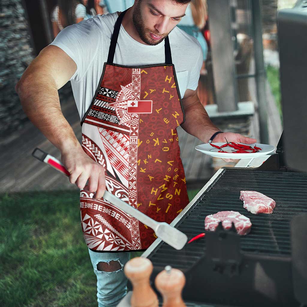 Tonga Language Week Apron Ngatu Pattern and Tongan Alphabet - Polynesian Pride