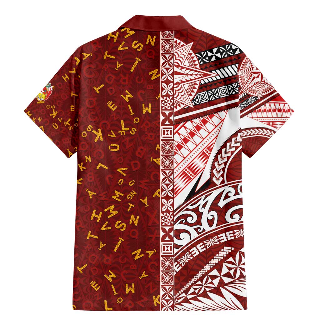 Tonga Language Week Family Matching Mermaid Dress and Hawaiian Shirt Ngatu Pattern and Tongan Alphabet LT03 - Polynesian Pride