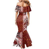 Tonga Language Week Family Matching Mermaid Dress and Hawaiian Shirt Ngatu Pattern and Tongan Alphabet LT03 - Polynesian Pride