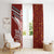 Tonga Language Week Window Curtain Ngatu Pattern and Tongan Alphabet - Polynesian Pride